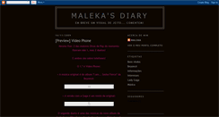 Desktop Screenshot of malekasdiary.blogspot.com