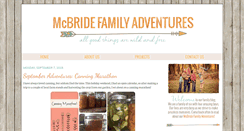 Desktop Screenshot of mcbridefamilyadventures.blogspot.com