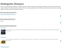 Tablet Screenshot of kindergartendinosaurs.blogspot.com