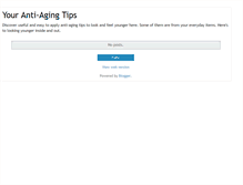 Tablet Screenshot of antiagingtoptips.blogspot.com