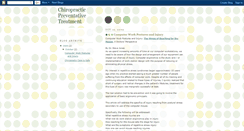 Desktop Screenshot of chiropractic-preventative-treatment.blogspot.com