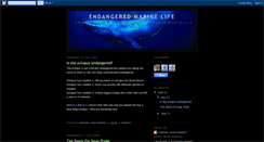 Desktop Screenshot of endangeredmarinelife.blogspot.com