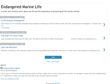 Tablet Screenshot of endangeredmarinelife.blogspot.com