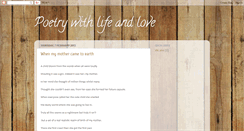 Desktop Screenshot of poetrywithlifeandlove.blogspot.com