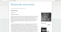 Desktop Screenshot of bewuste-eenvoud.blogspot.com