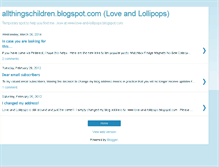 Tablet Screenshot of allthingschildren.blogspot.com