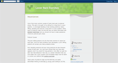Desktop Screenshot of lowerbackexercises.blogspot.com