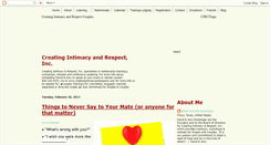 Desktop Screenshot of creatingintimacyandrespect.blogspot.com