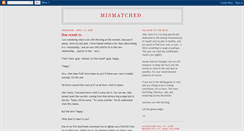 Desktop Screenshot of missedmymatch.blogspot.com