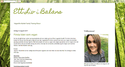 Desktop Screenshot of ettlivibalans.blogspot.com
