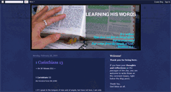 Desktop Screenshot of learninghiswords.blogspot.com