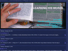 Tablet Screenshot of learninghiswords.blogspot.com