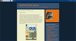 Desktop Screenshot of newfieldpubliclibrary.blogspot.com