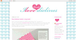 Desktop Screenshot of ilovedielines.blogspot.com