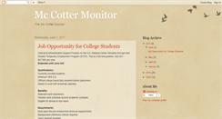 Desktop Screenshot of mccottermonitor.blogspot.com
