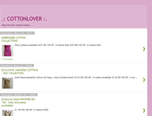 Tablet Screenshot of cottonlover.blogspot.com
