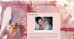 Desktop Screenshot of everydaymiraclesandmilestones.blogspot.com