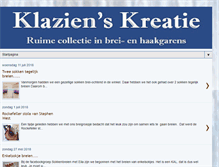 Tablet Screenshot of klazienskreatie.blogspot.com