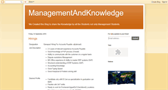 Desktop Screenshot of managementandknowledge.blogspot.com