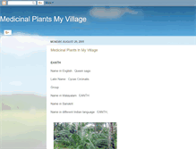 Tablet Screenshot of medicinalplantsmyvillage.blogspot.com