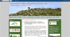 Desktop Screenshot of biodiversitylandscapeecologylab.blogspot.com