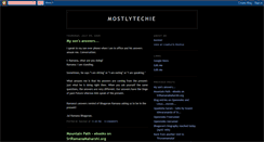 Desktop Screenshot of mostlytechie.blogspot.com