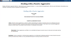 Desktop Screenshot of dealing-with-a-passive-aggressive.blogspot.com