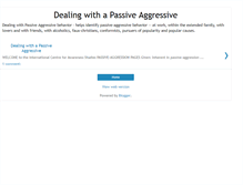 Tablet Screenshot of dealing-with-a-passive-aggressive.blogspot.com