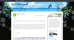 Desktop Screenshot of brainbubbleburst.blogspot.com