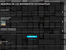 Tablet Screenshot of memoriadelosmovestudiantiles.blogspot.com
