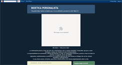 Desktop Screenshot of bioeticapersonalista.blogspot.com