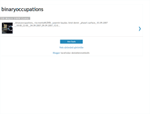 Tablet Screenshot of binaryoccupations.blogspot.com