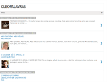 Tablet Screenshot of cleopalavras.blogspot.com
