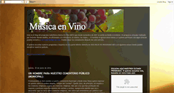 Desktop Screenshot of musicaenvino.blogspot.com
