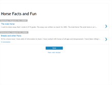 Tablet Screenshot of horsefactsandfun.blogspot.com