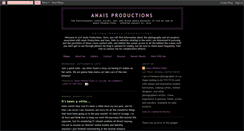 Desktop Screenshot of anaisproductions.blogspot.com