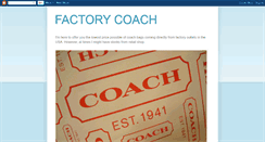 Desktop Screenshot of catchcoachbag.blogspot.com