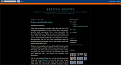 Desktop Screenshot of kristenskeptis.blogspot.com