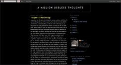 Desktop Screenshot of amillionuselessthoughts.blogspot.com