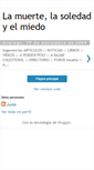 Mobile Screenshot of lamuertelasoledadyelmiedo.blogspot.com