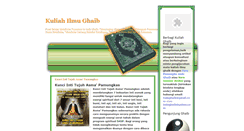 Desktop Screenshot of kuliahilmughaib.blogspot.com