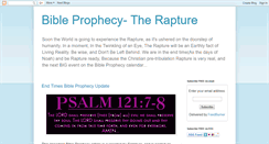 Desktop Screenshot of bibleprophecy-rapture.blogspot.com