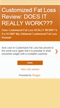 Mobile Screenshot of customized-fat-loss--review.blogspot.com