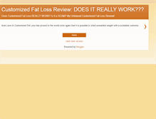 Tablet Screenshot of customized-fat-loss--review.blogspot.com