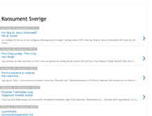 Tablet Screenshot of konsument-sverige.blogspot.com