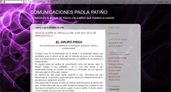 Desktop Screenshot of comunicacionespaolapatino1.blogspot.com