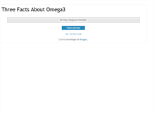 Tablet Screenshot of 3factsaboutomega3.blogspot.com