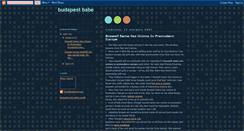 Desktop Screenshot of budapest-babe.blogspot.com