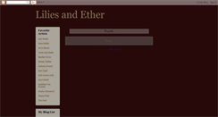 Desktop Screenshot of liliesandether.blogspot.com