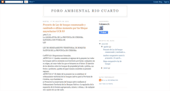 Desktop Screenshot of foroambientalriocuarto.blogspot.com